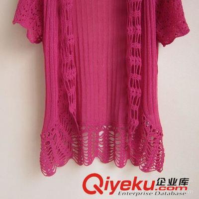 2014日系外贸原单 春秋新款女式针织衫镂空钩花开衫披肩厂家直销图片|2014日系外贸原单 春秋新款女式针织衫镂空钩花开衫披肩厂家直销产品图片由即墨市锦多元服装厂公司生产提供-