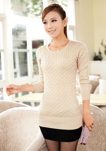 馨慧依菠萝花中长打底毛衣 针织艺术的温暖邂逅