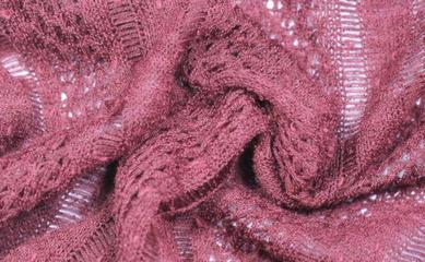 红色提花针织布料 米字粒状设计的时尚之选